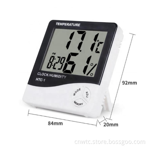 Digital Temperature & Humidity Monitor with Alarm Clock